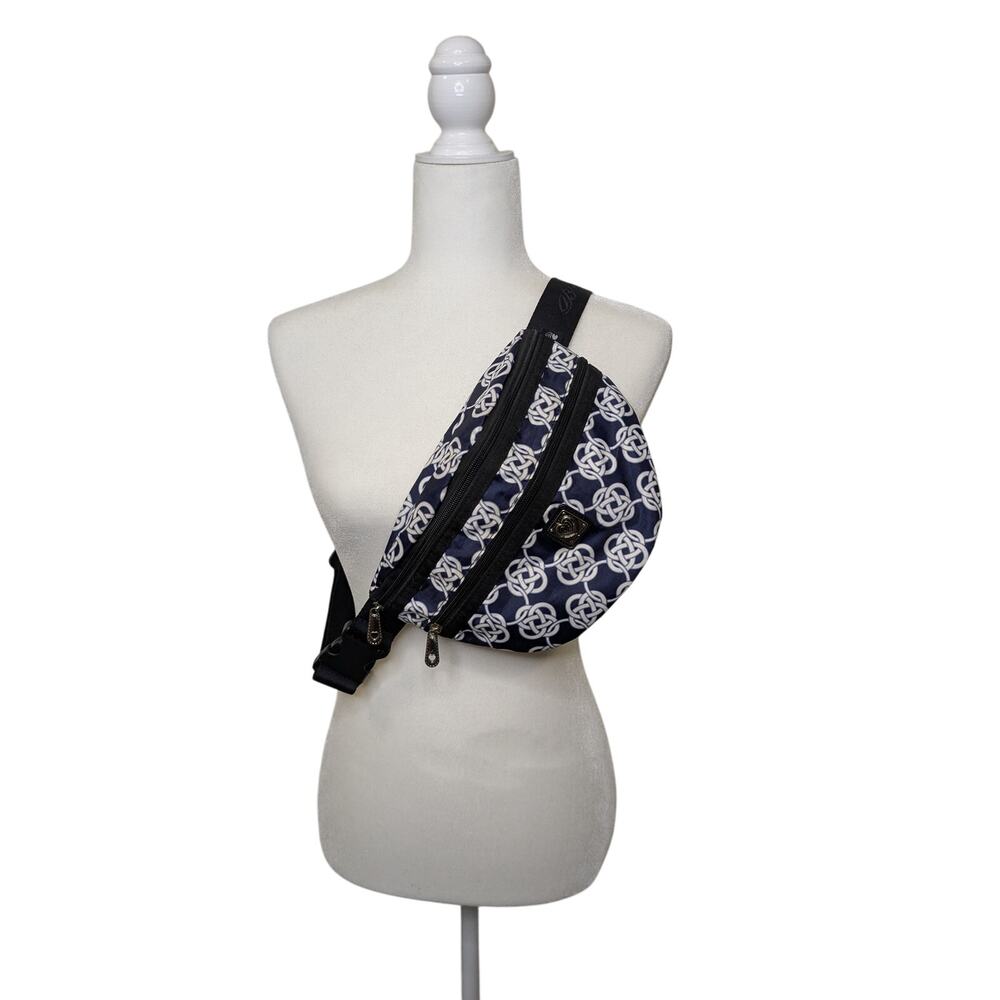 Brighton Interlock Sightseer Blue White Belt Bag Fanny Pack Womens OSFM